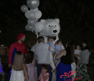 White Polar Bear for Children's Kids Parties in Athens. Order a greeting from a polar bear in Athens. Polar bear for birthday. polar bear in Athens. Order a Polar Bear for children's kids parties. Animator White Polar Bear for a Children's kids Party in Athens. Mascotte White Polar Bear at a kids children's party. Gift Delivery. Polar bear.